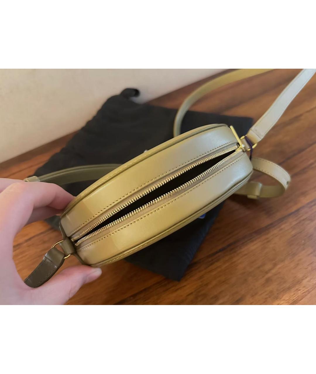 CELINE Салатовая кожаная сумка через плечо, фото 3