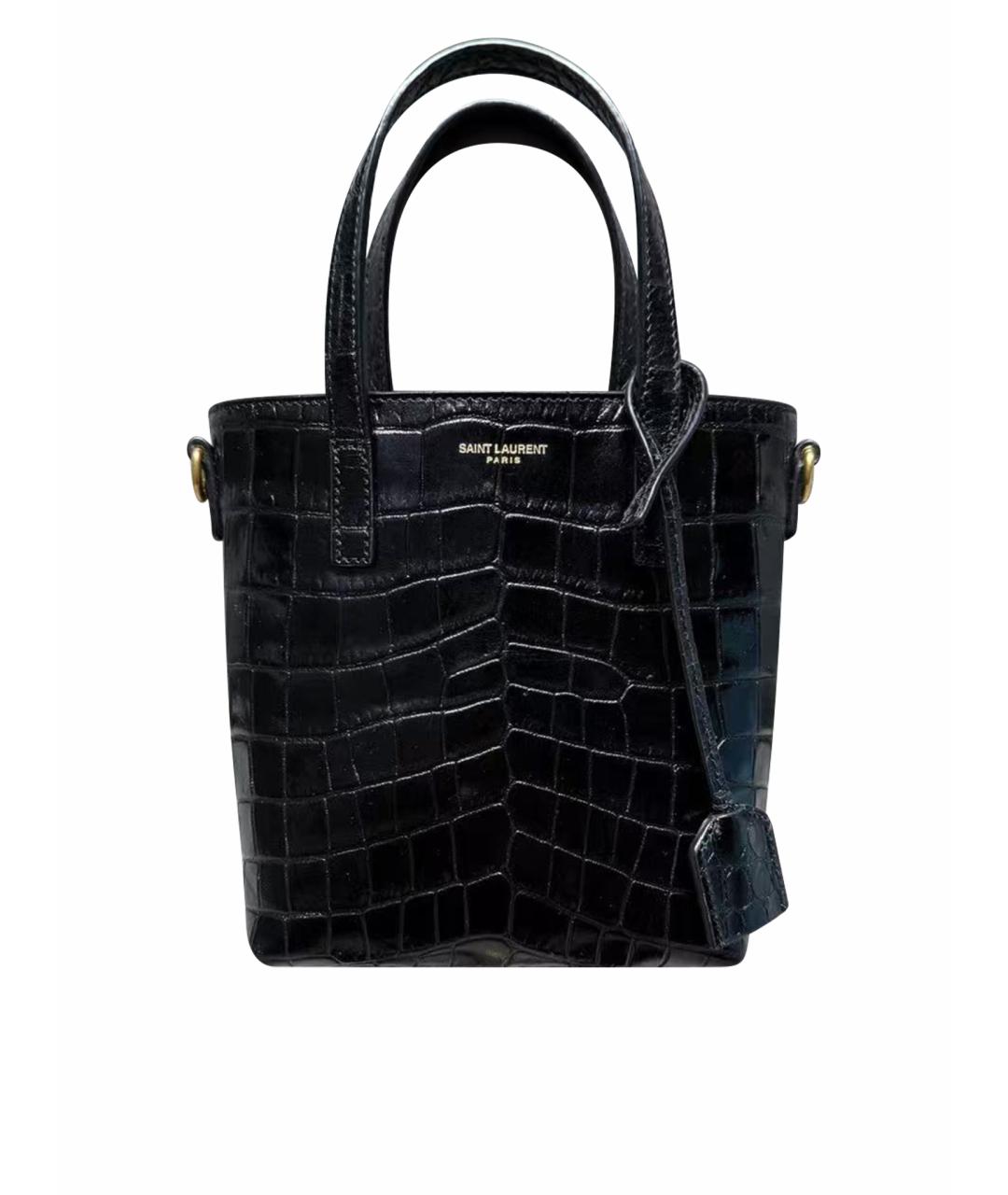 SAINT LAURENT Черная кожаная сумка через плечо, фото 1