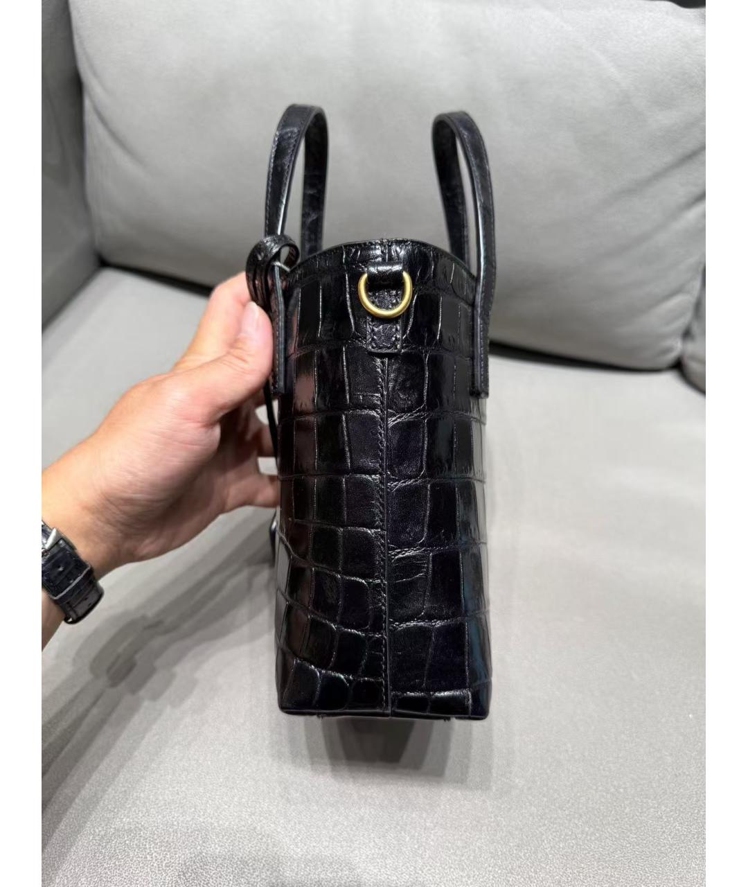 SAINT LAURENT Черная кожаная сумка через плечо, фото 5