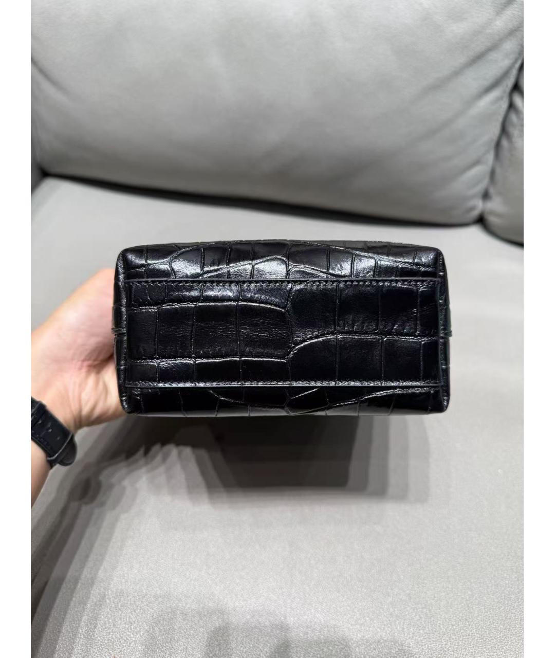 SAINT LAURENT Черная кожаная сумка через плечо, фото 7