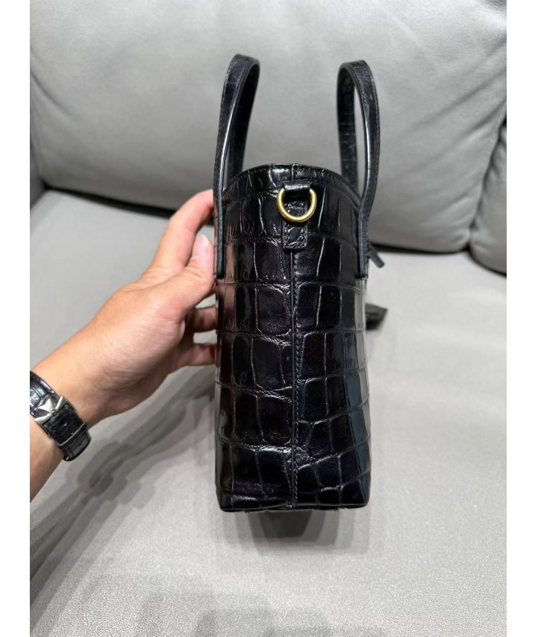 SAINT LAURENT Черная кожаная сумка через плечо, фото 6