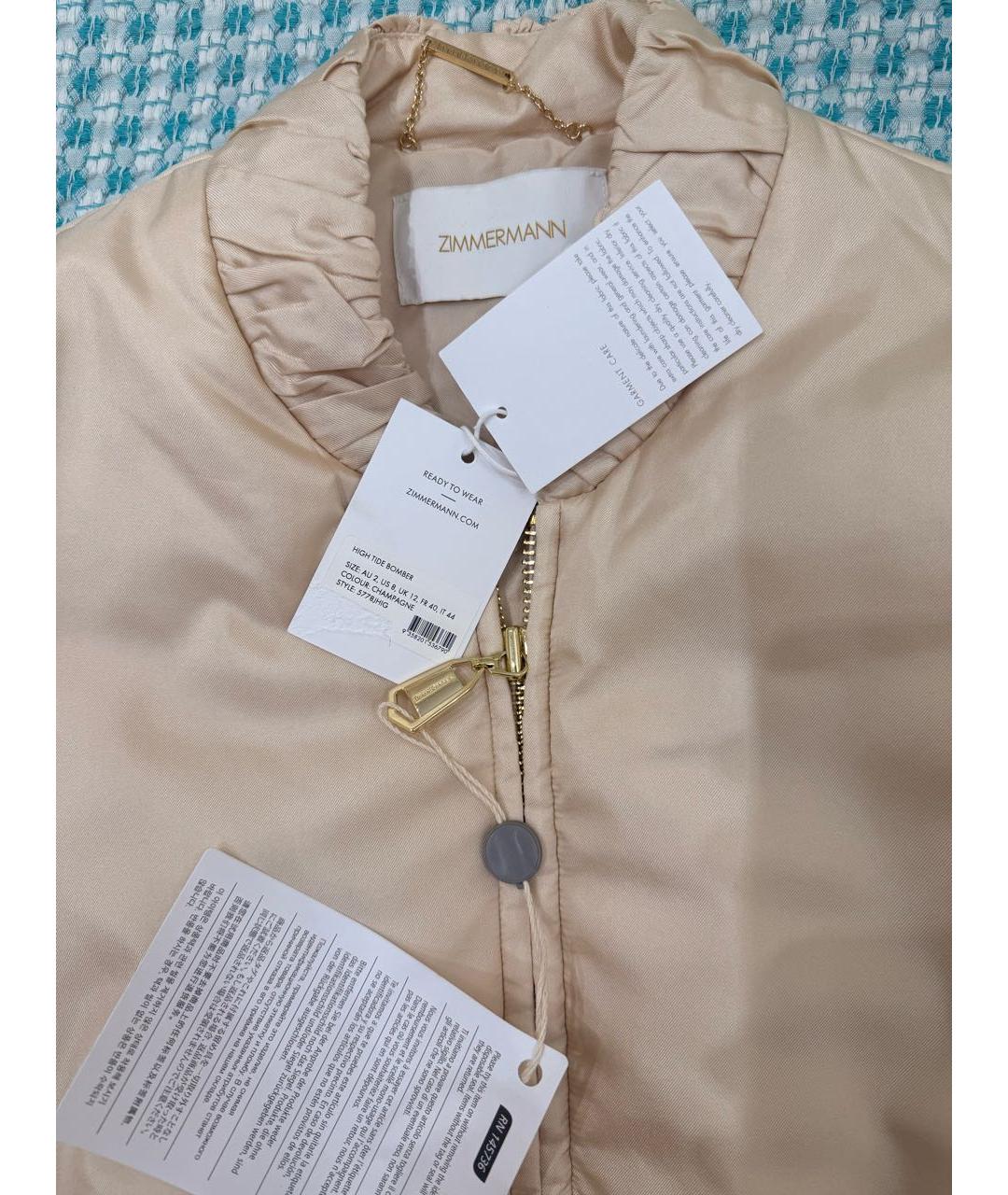ZIMMERMANN Бежевая шелковая куртка, фото 3