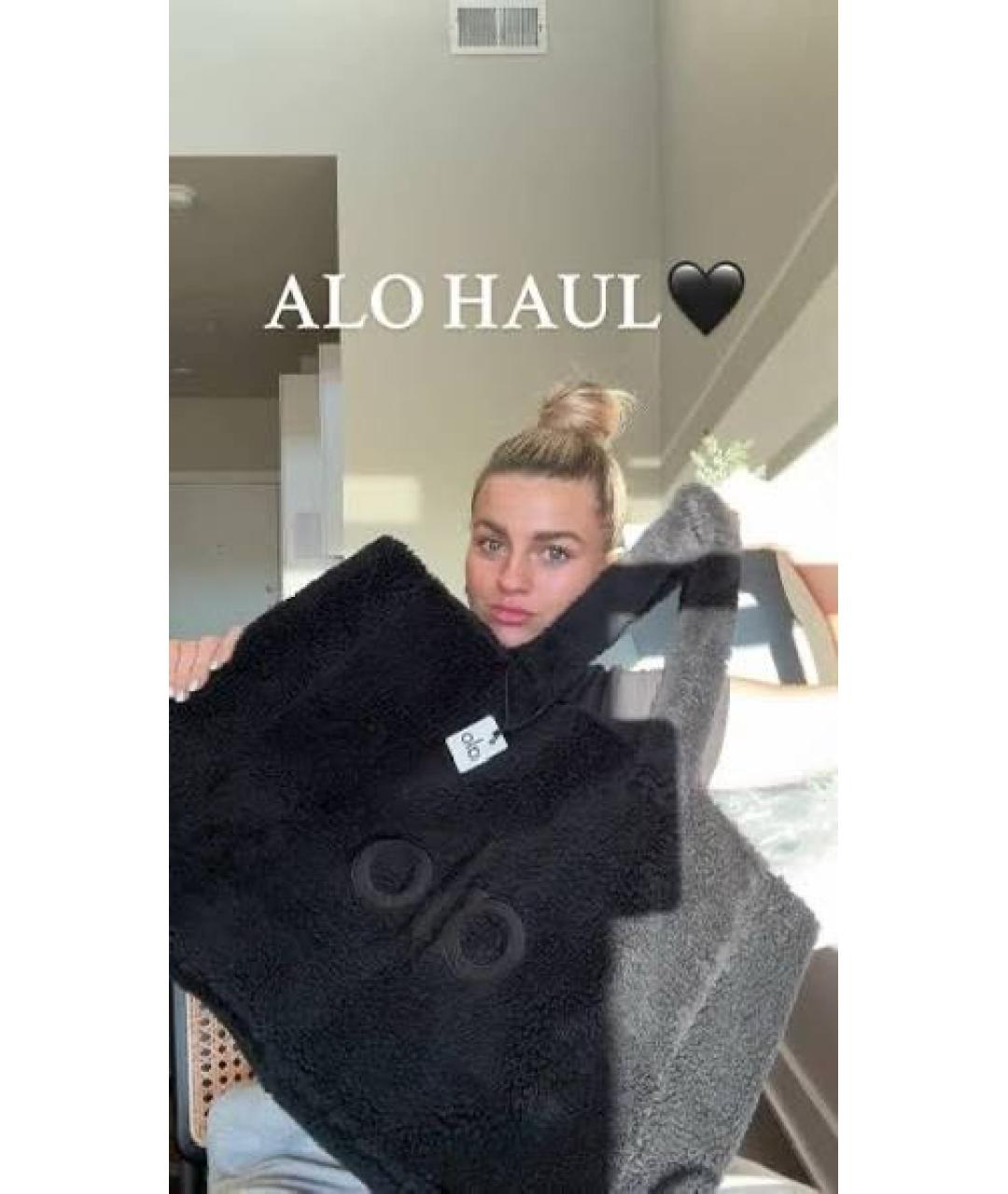 ALO YOGA Черная сумка тоут, фото 2