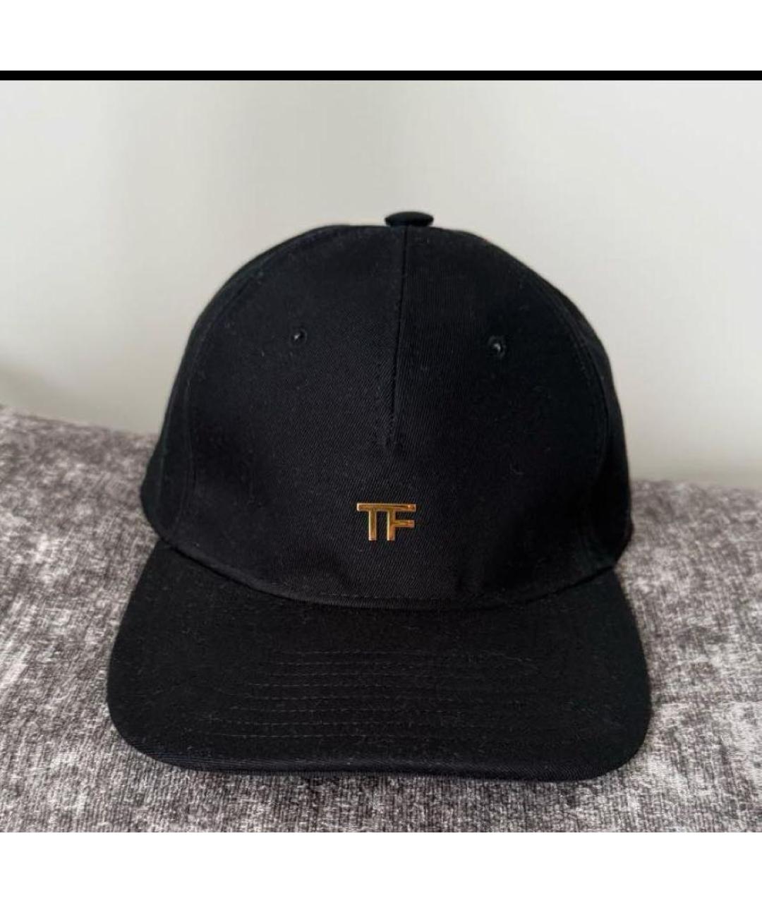 TOM FORD Черная хлопковая кепка, фото 2