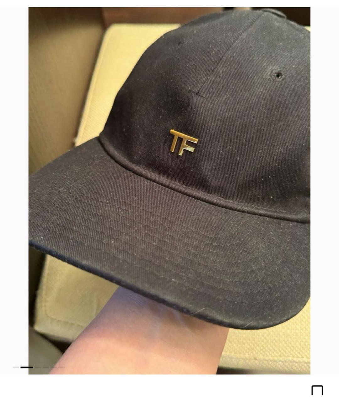 TOM FORD Черная хлопковая кепка, фото 5