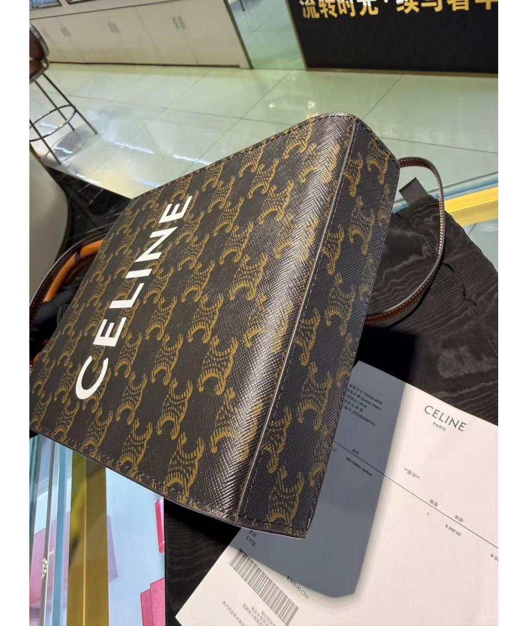 CELINE Коричневая сумка через плечо, фото 4