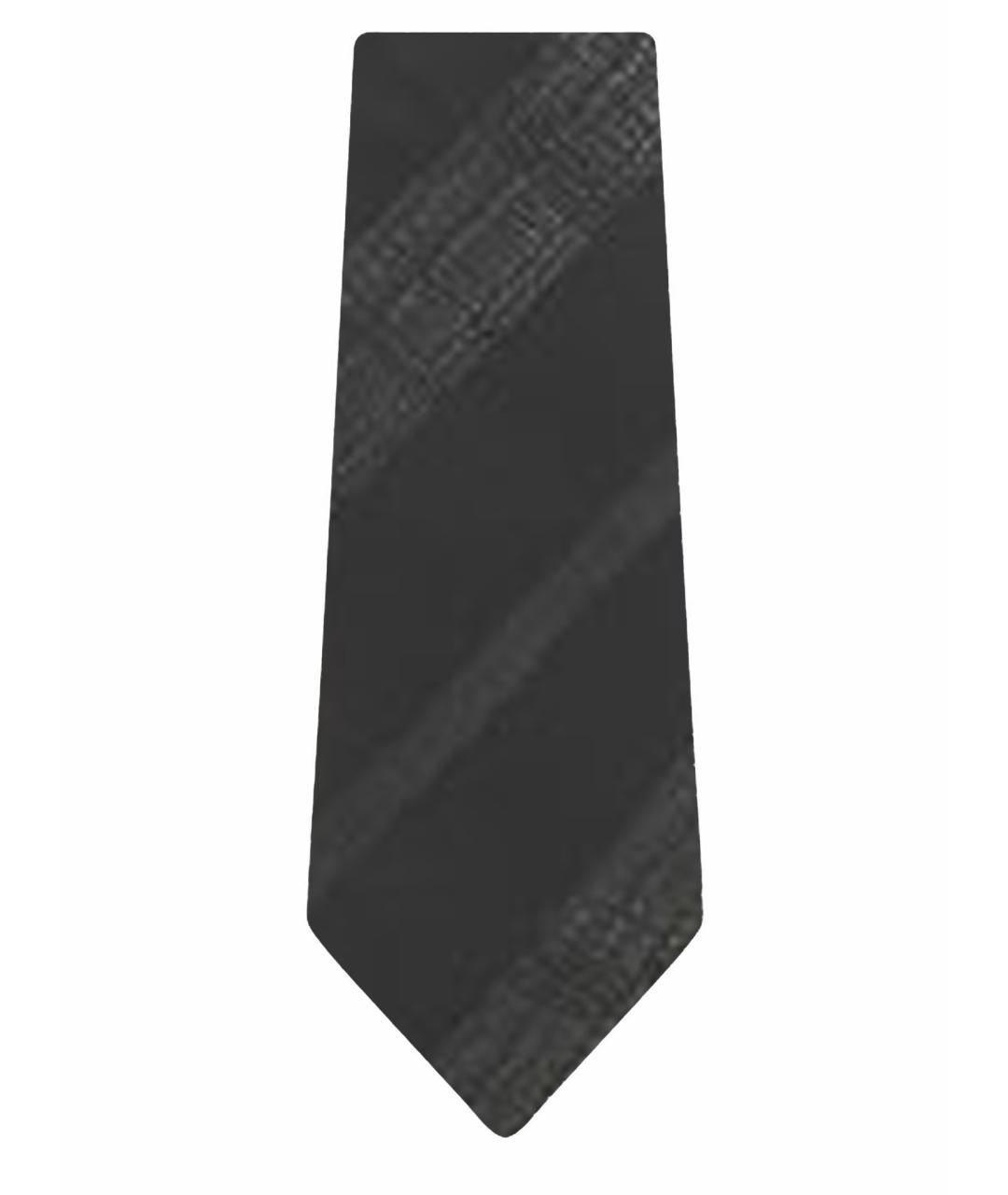 ERMENEGILDO ZEGNA XXX Антрацитовый шелковый галстук, фото 1