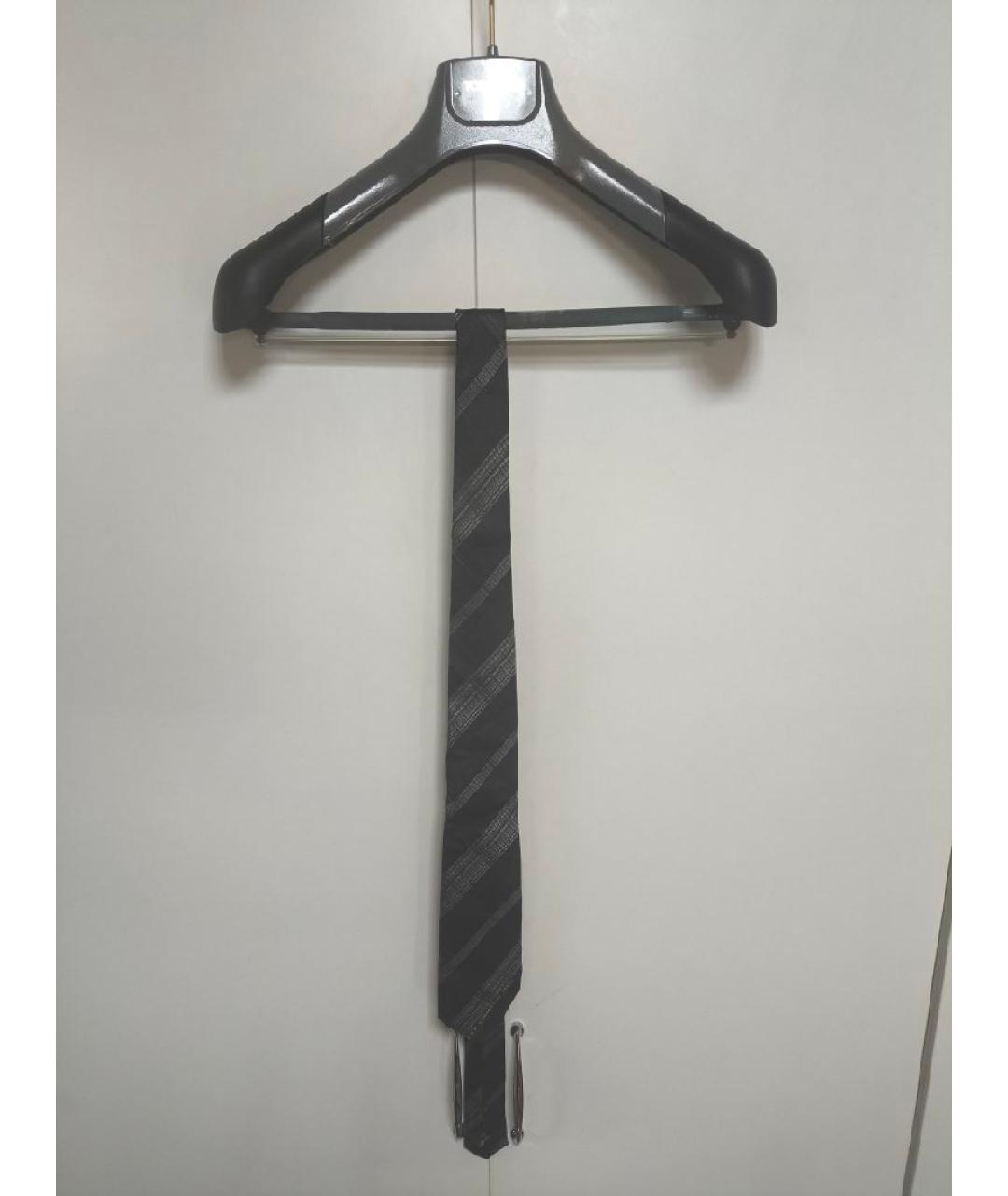 ERMENEGILDO ZEGNA XXX Антрацитовый шелковый галстук, фото 4