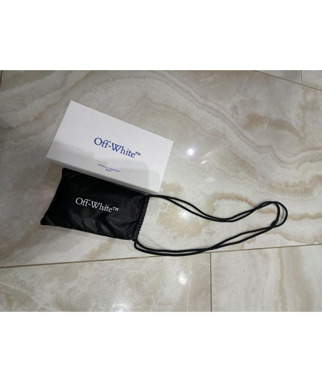 OFF-WHITE Антрацитовые солнцезащитные очки, фото 5