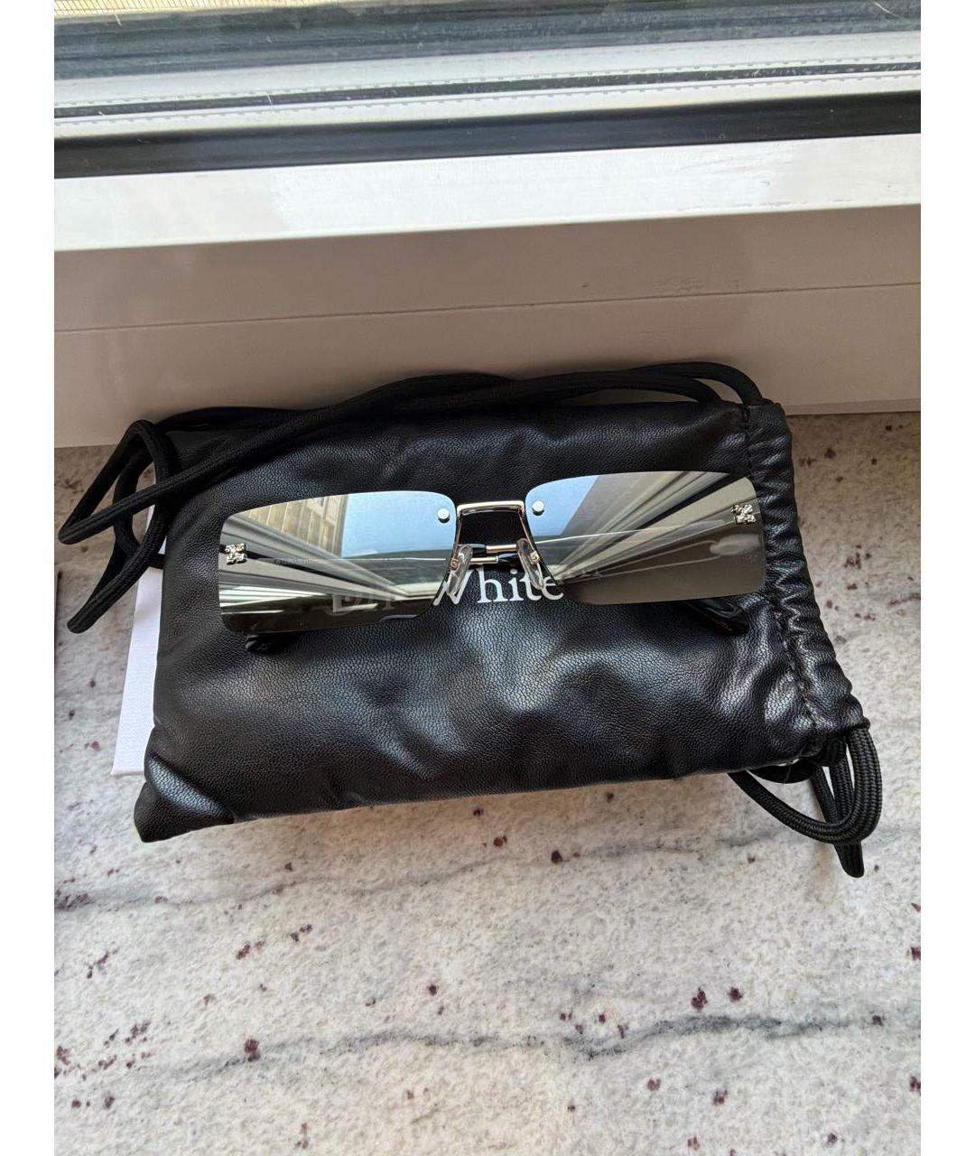 OFF-WHITE Антрацитовые солнцезащитные очки, фото 7