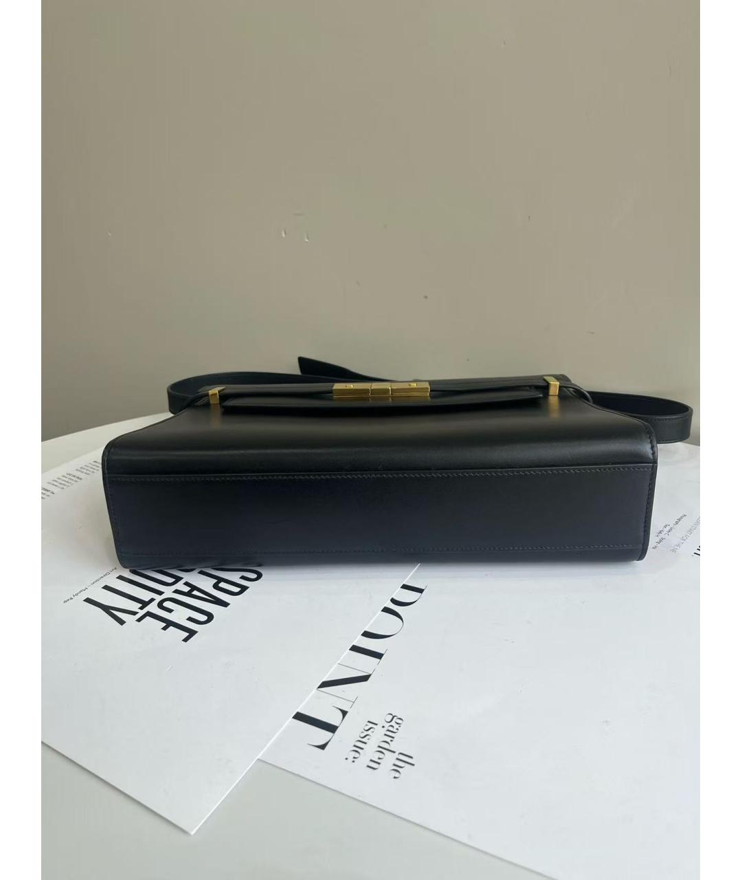 SAINT LAURENT Черная кожаная сумка через плечо, фото 5