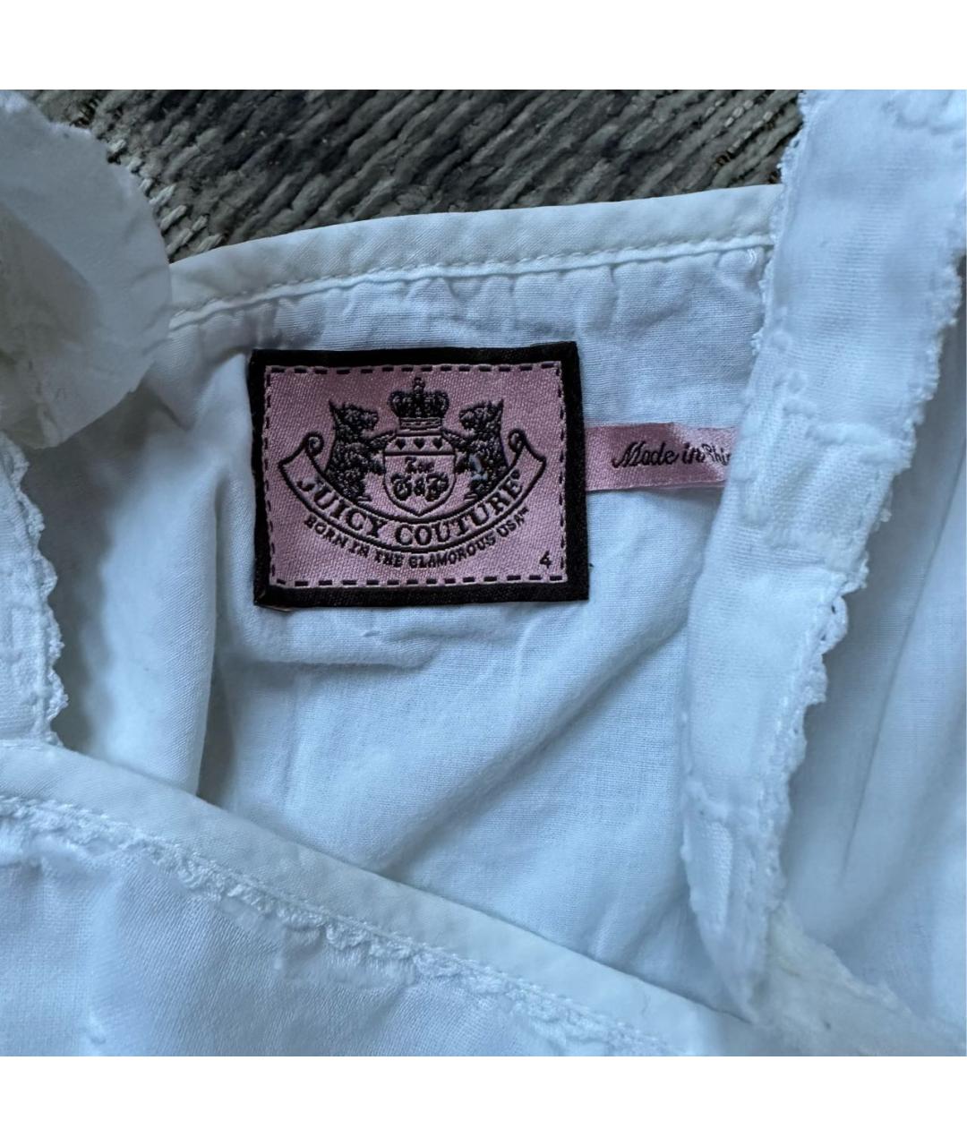 JUICY COUTURE Белый хлопковый сарафан, фото 4