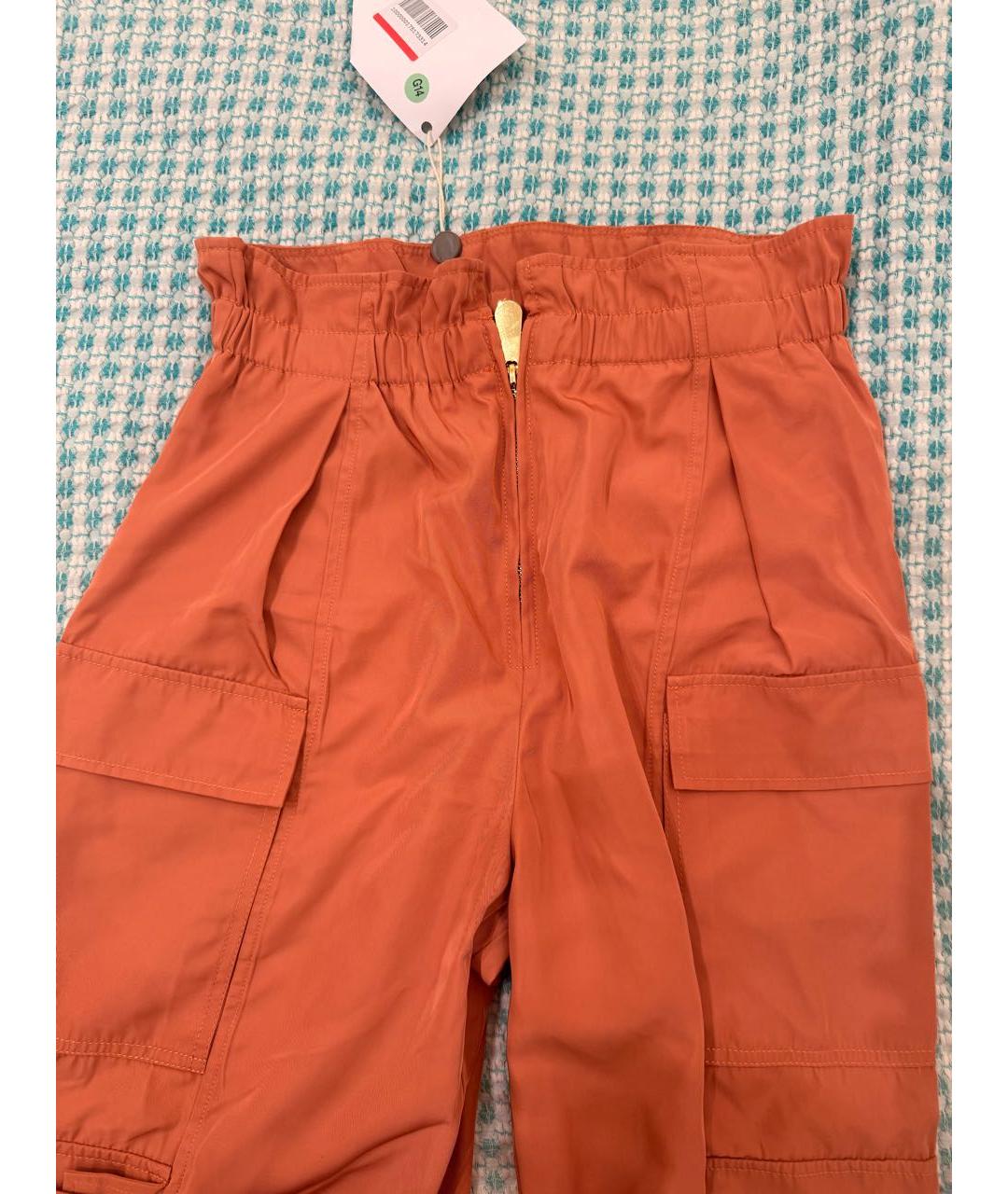 SANDRO Коралловые полиэстеровые прямые брюки, фото 3