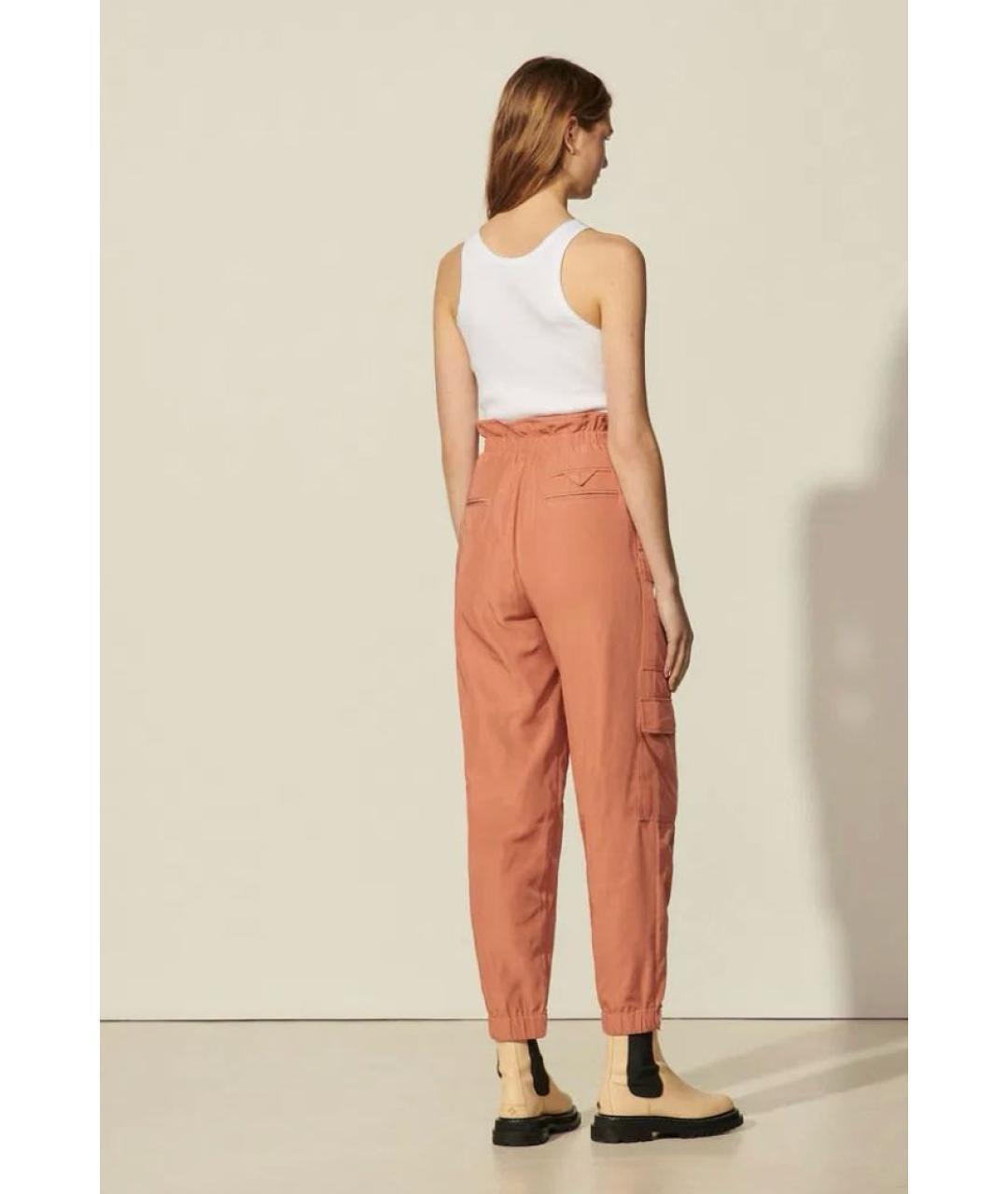 SANDRO Коралловые полиэстеровые прямые брюки, фото 8