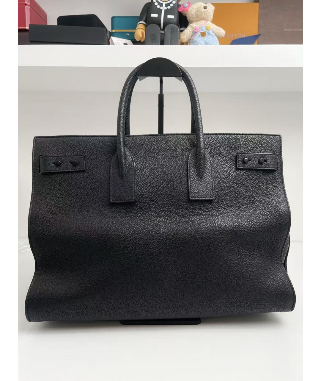 SAINT LAURENT Черная кожаная сумка через плечо, фото 5