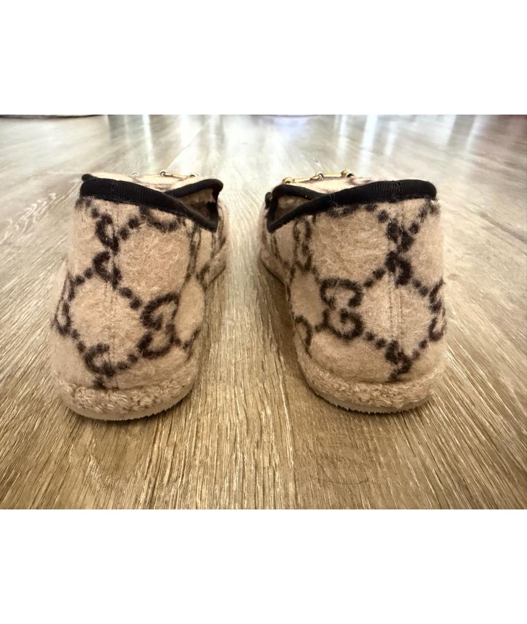 GUCCI Бежевые лоферы, фото 4