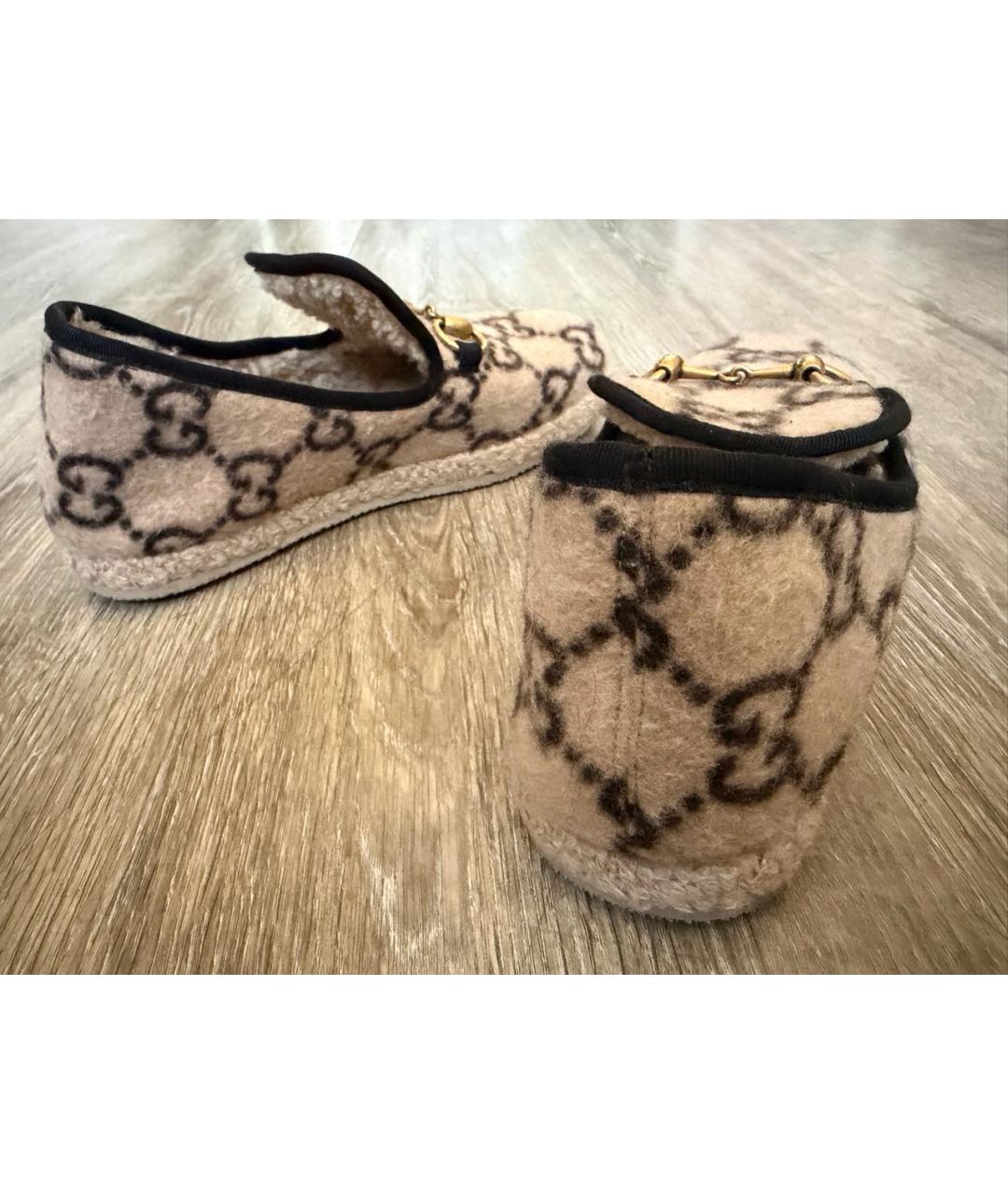 GUCCI Бежевые лоферы, фото 8