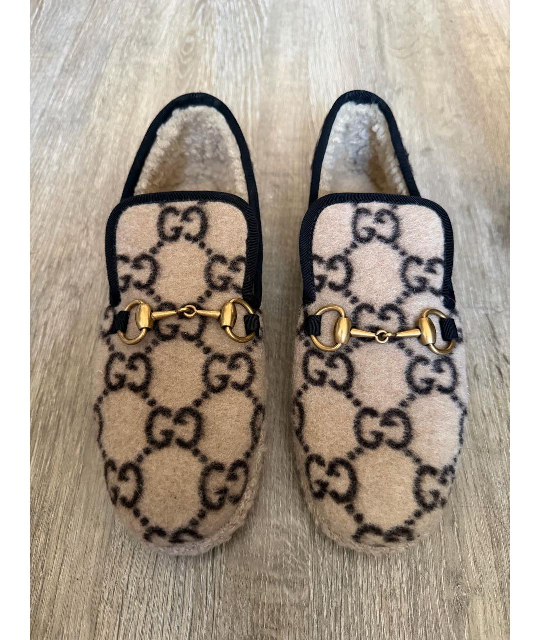 GUCCI Бежевые лоферы, фото 2