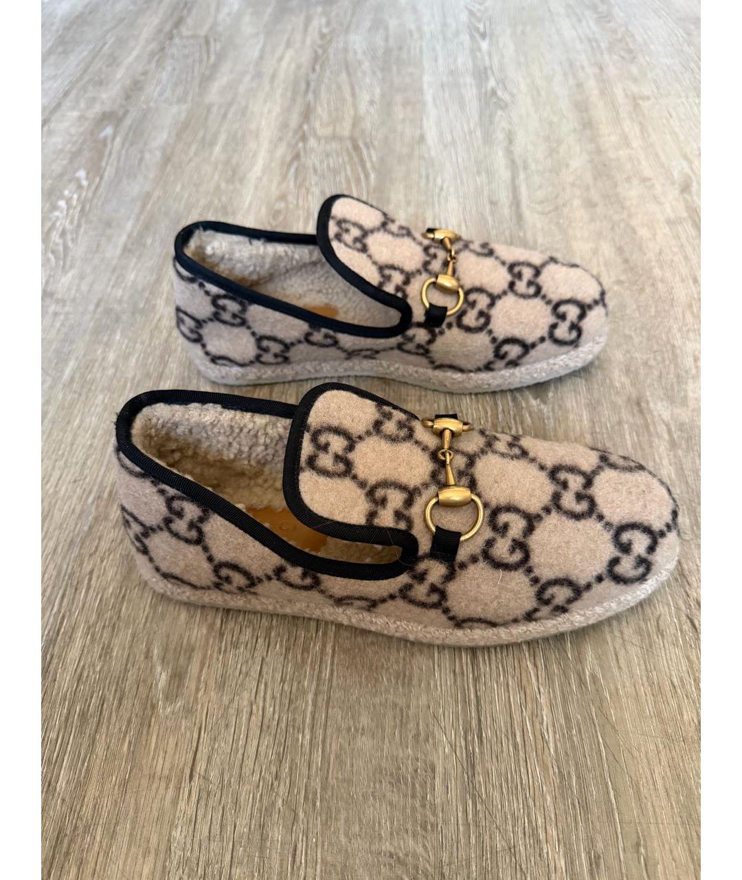 GUCCI Бежевые лоферы, фото 9