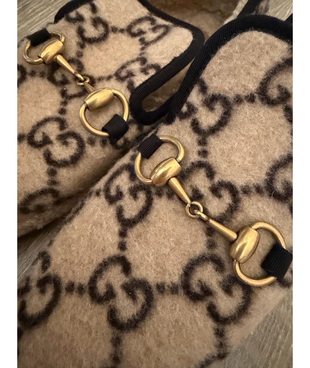 GUCCI Бежевые лоферы, фото 5
