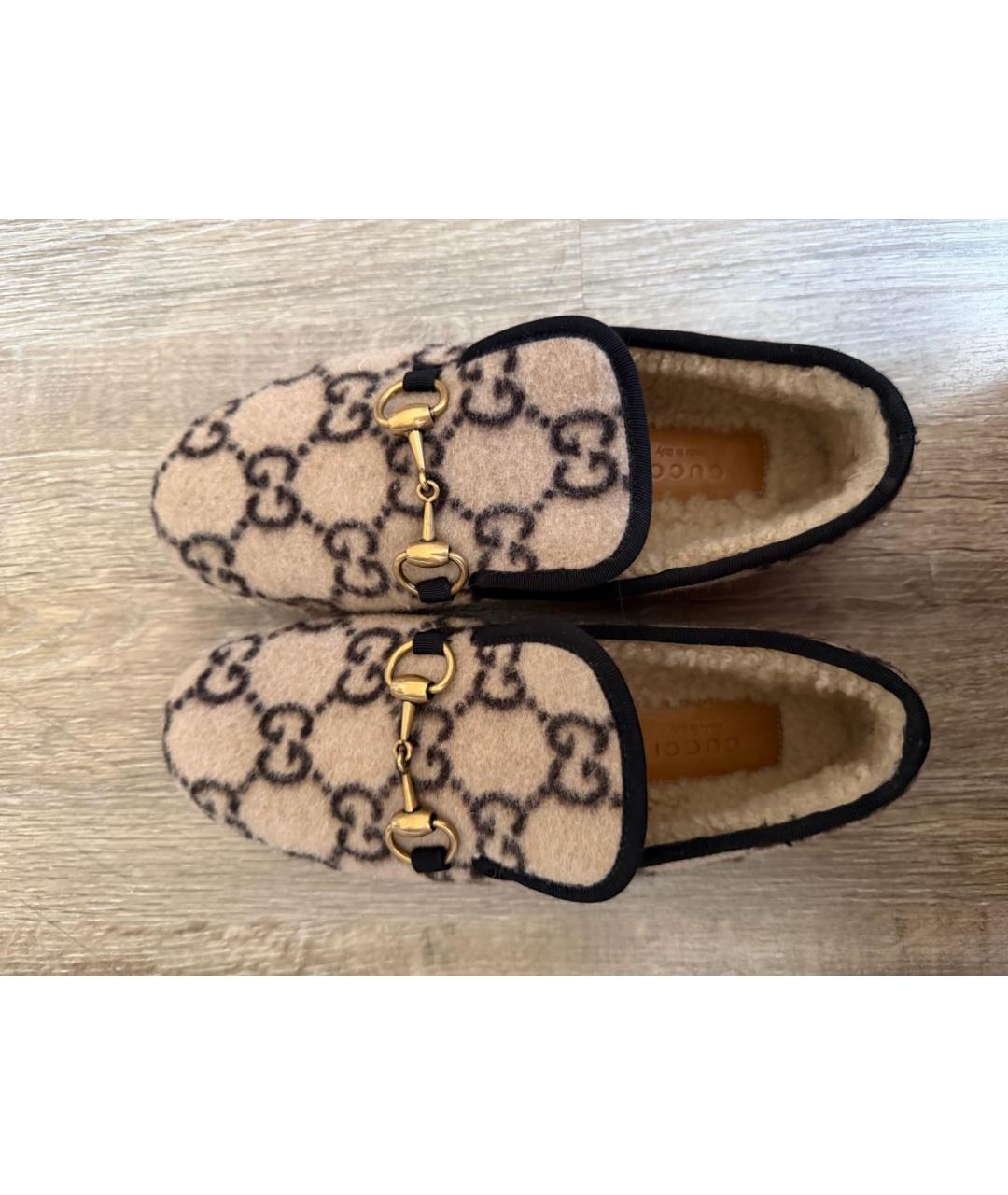 GUCCI Бежевые лоферы, фото 3