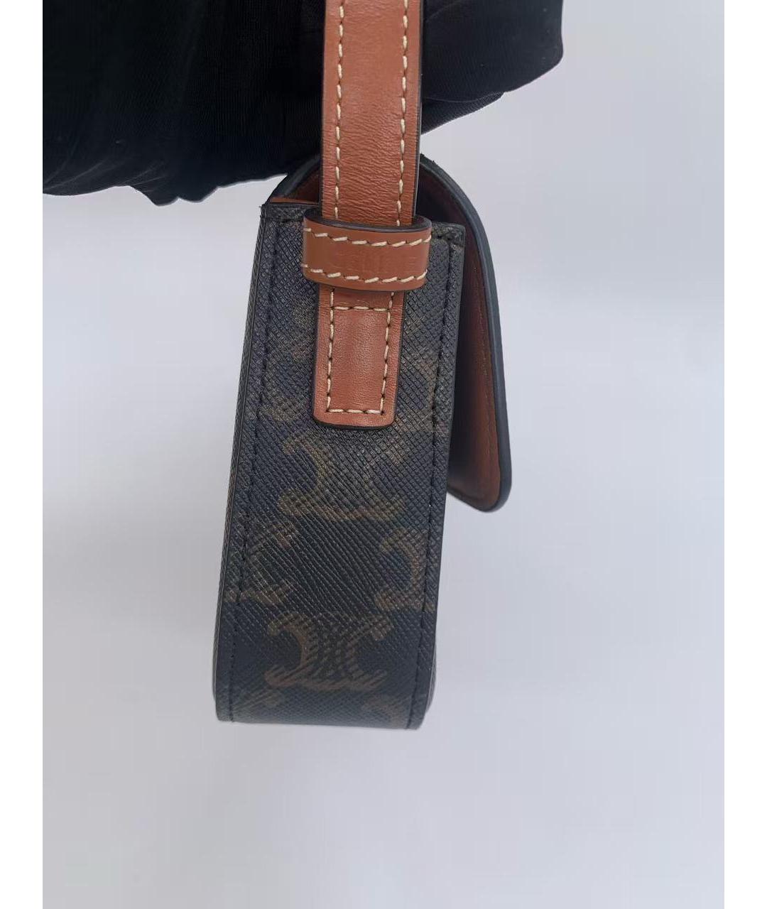 CELINE Коричневая сумка через плечо, фото 4