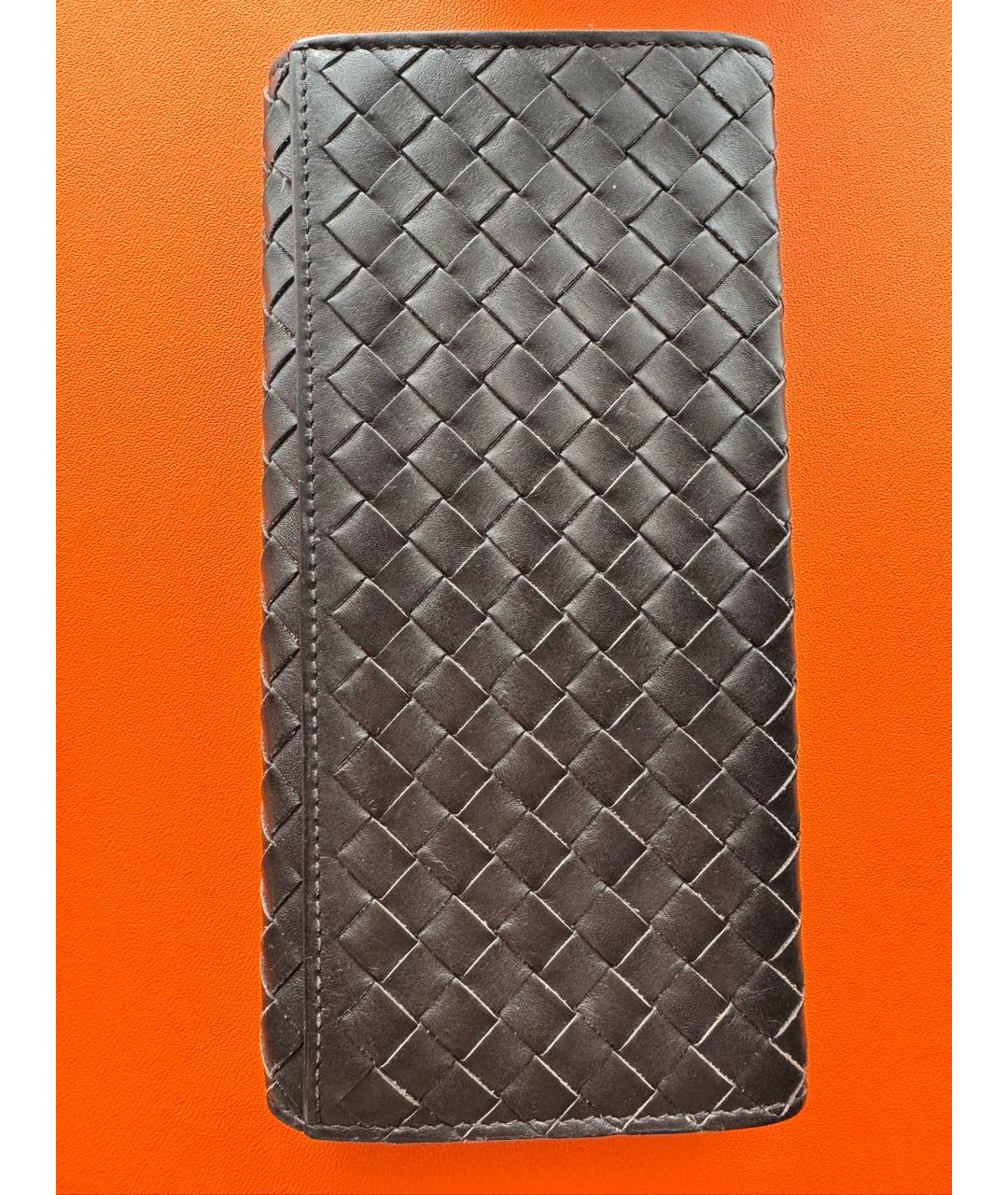 BOTTEGA VENETA Коричневый кожаный кошелек, фото 4