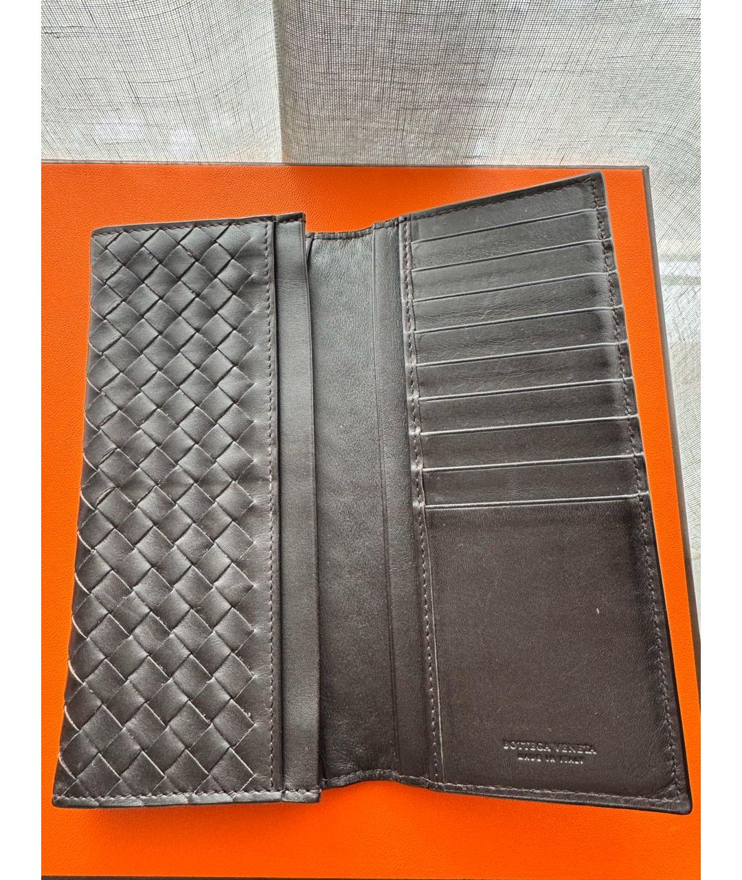 BOTTEGA VENETA Коричневый кожаный кошелек, фото 3