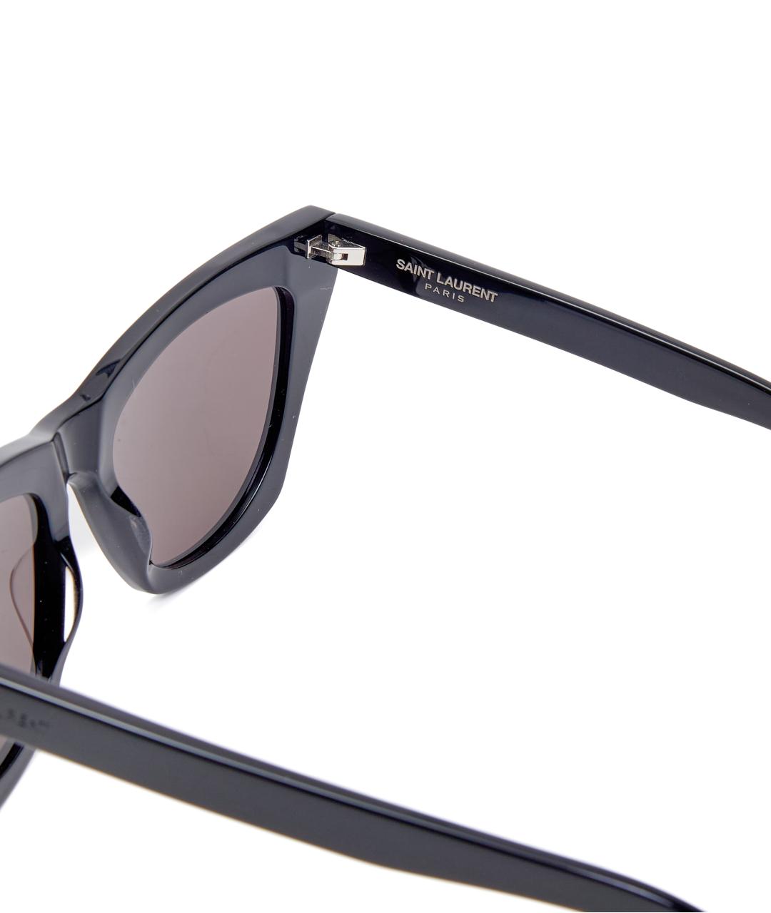 SAINT LAURENT Черные пластиковые солнцезащитные очки, фото 5