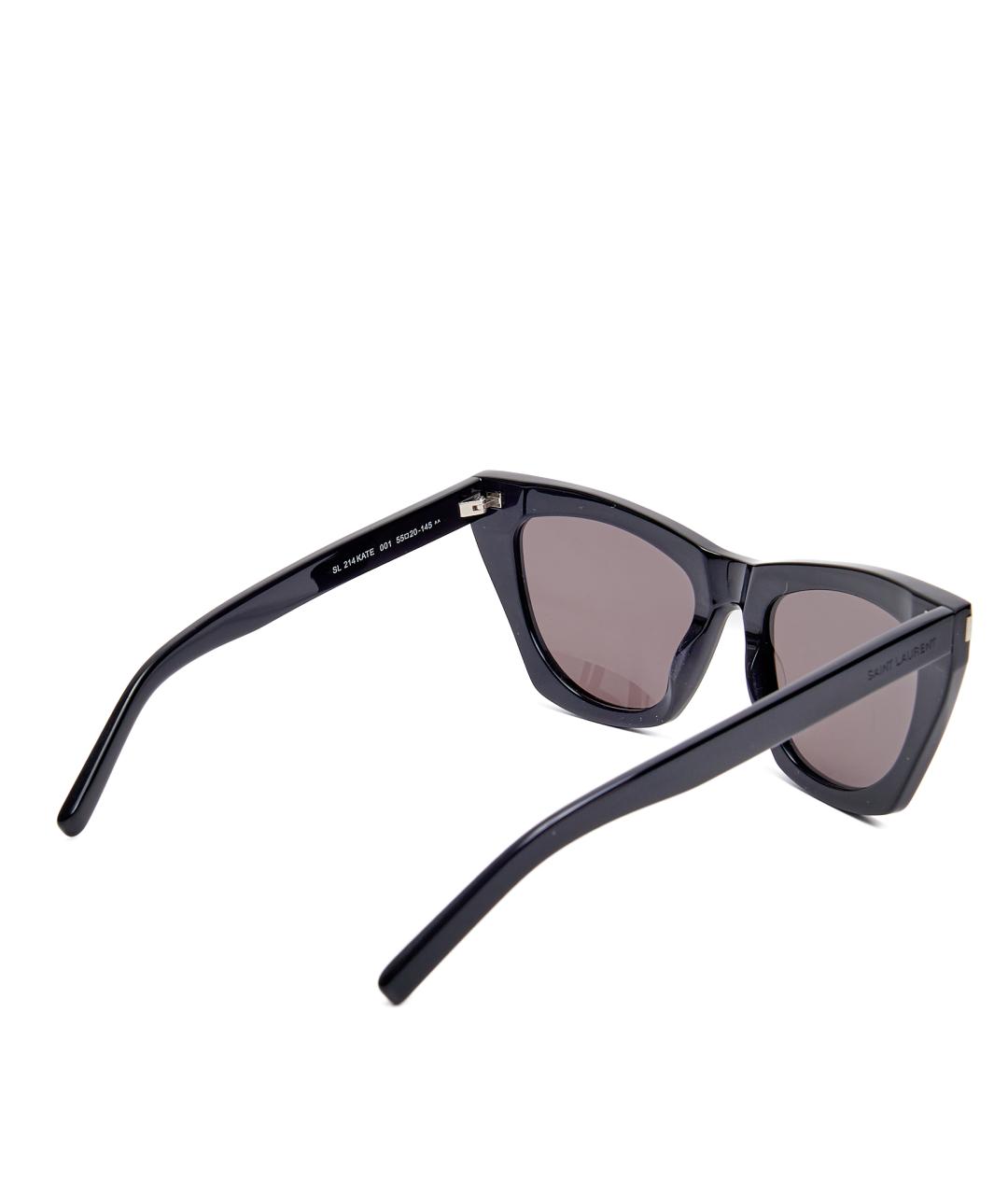 SAINT LAURENT Черные пластиковые солнцезащитные очки, фото 4