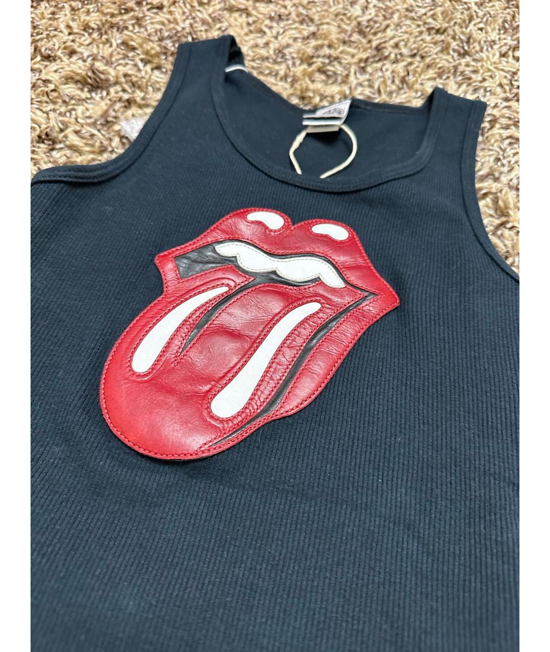 CHROME HEARTS Черная кожаная майка, фото 3