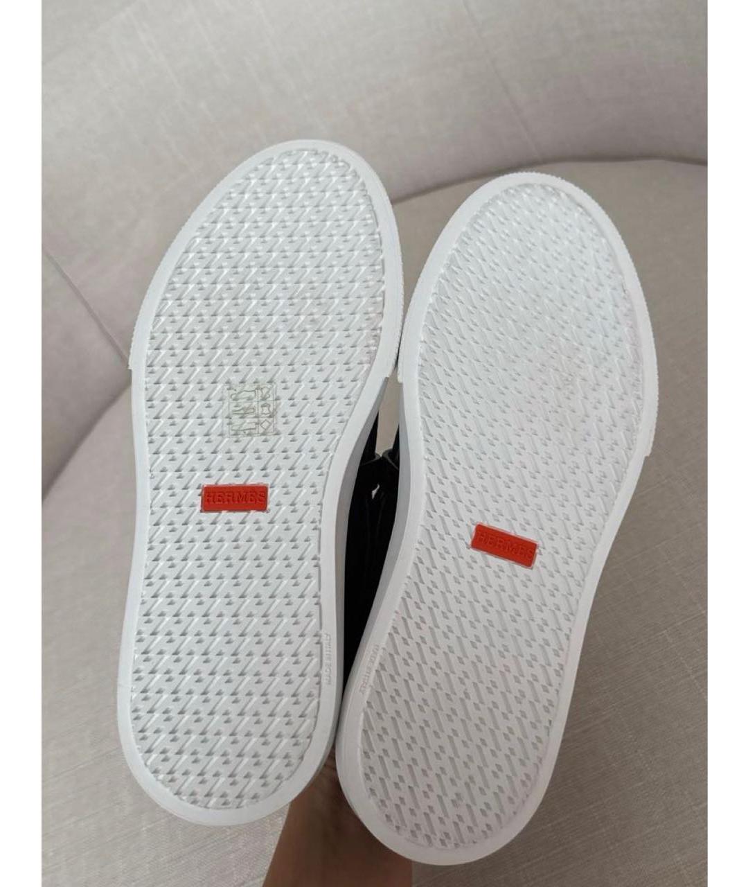 HERMES Черные кожаные лоферы, фото 5