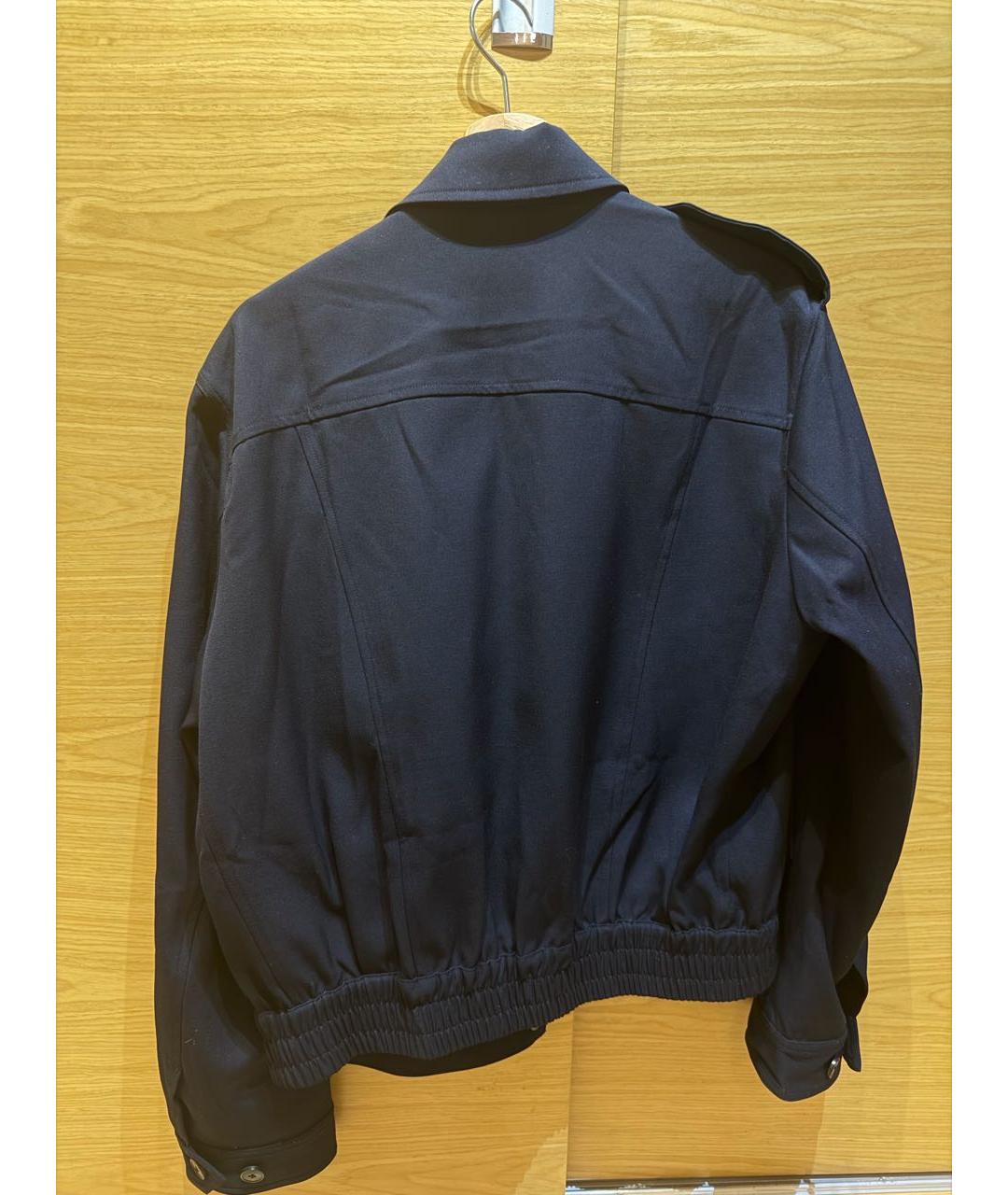DRIES VAN NOTEN Темно-синяя шерстяная куртка, фото 2