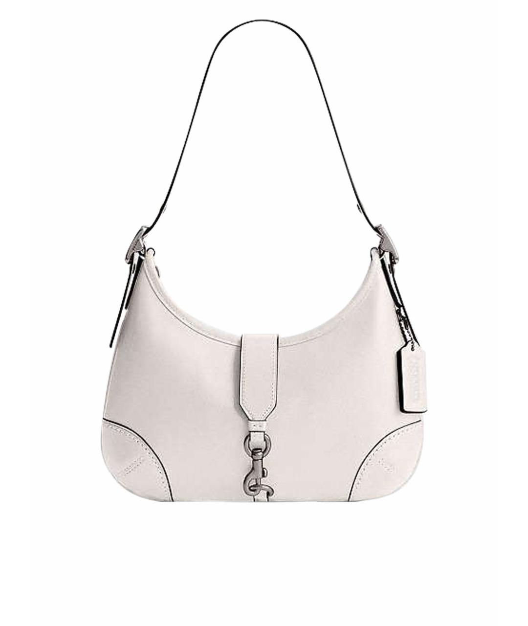 COACH Белая кожаная сумка через плечо, фото 1