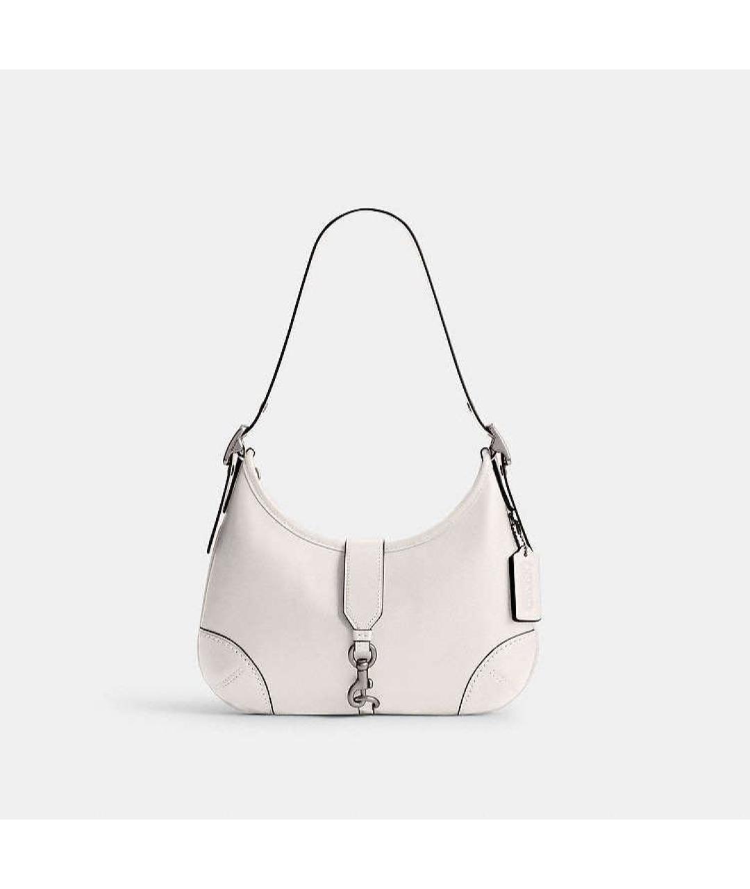 COACH Белая кожаная сумка через плечо, фото 7