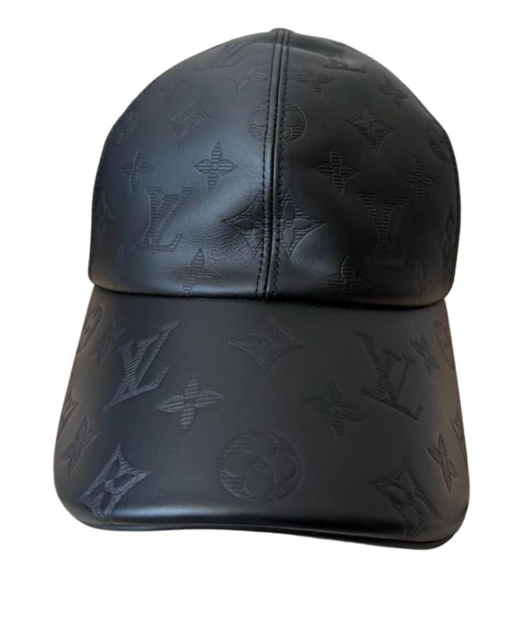 LOUIS VUITTON Черная кожаная кепка/бейсболка, фото 1
