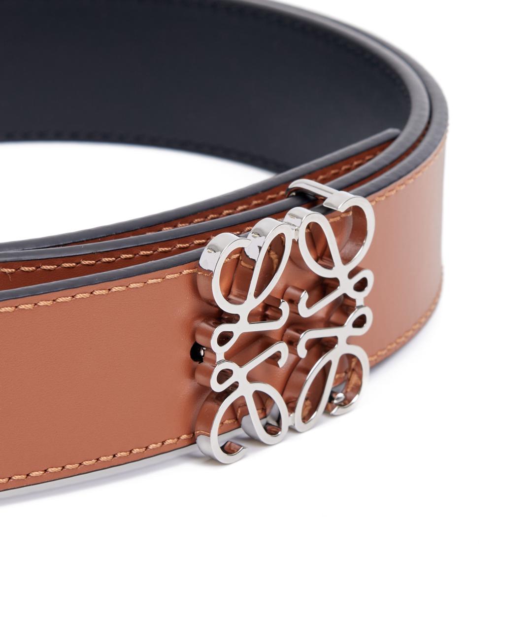 LOEWE Коричневый кожаный ремень, фото 3