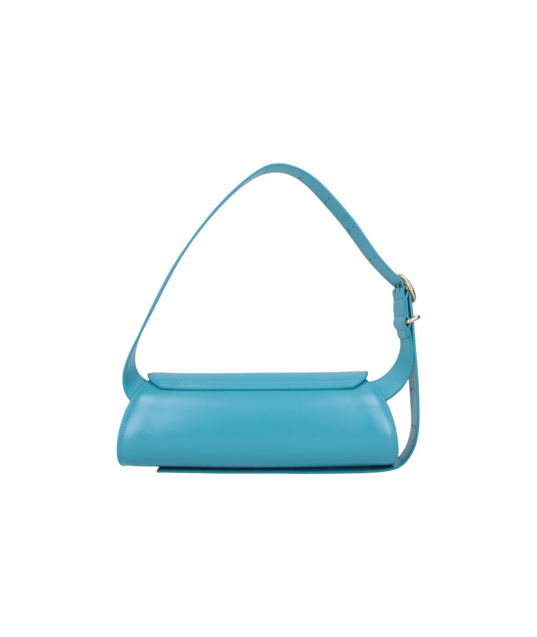 JIL SANDER Синяя кожаная сумка через плечо, фото 3