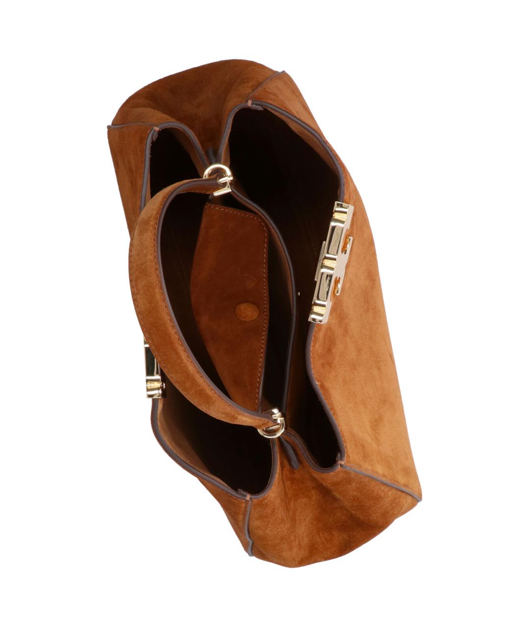 TORY BURCH Коричневая замшевая сумка тоут, фото 4