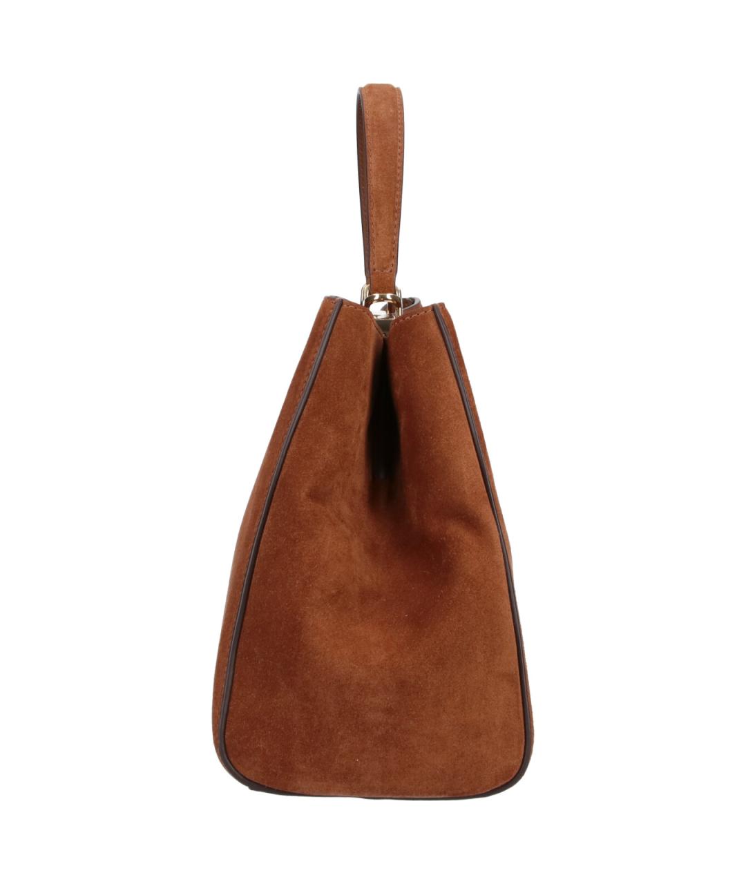 TORY BURCH Коричневая замшевая сумка тоут, фото 5