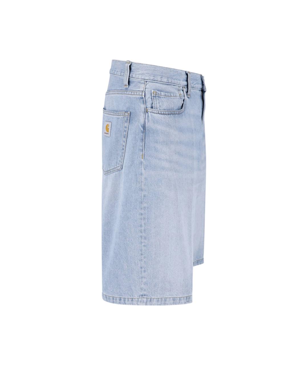 CARHARTT WIP Голубые хлопковые шорты, фото 3