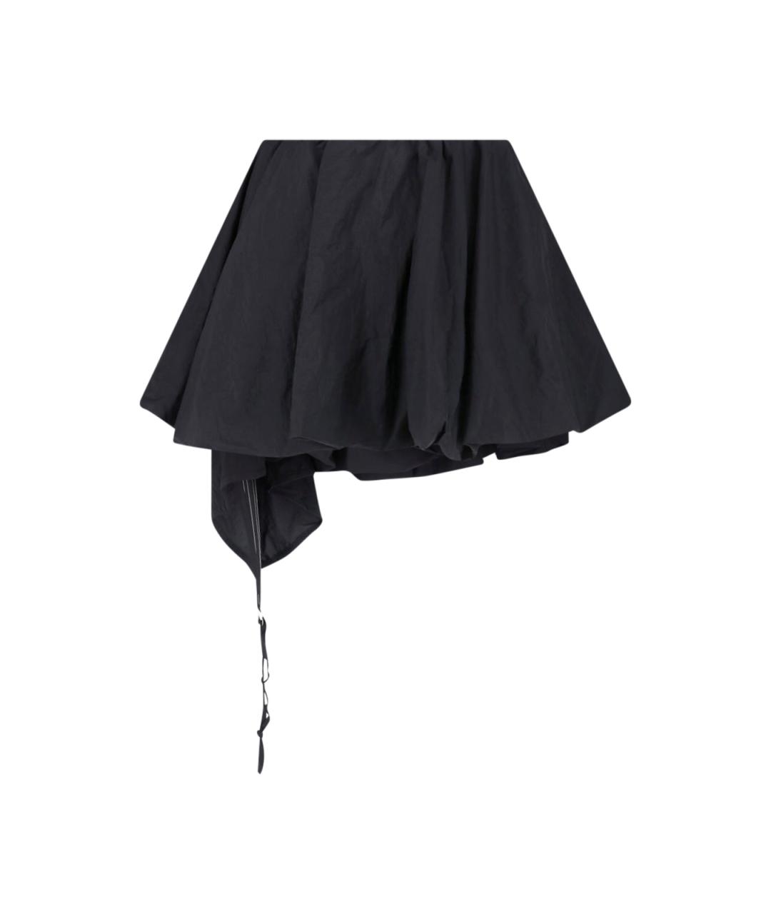 Y-3 Черная полиамидовая юбка мини, фото 2