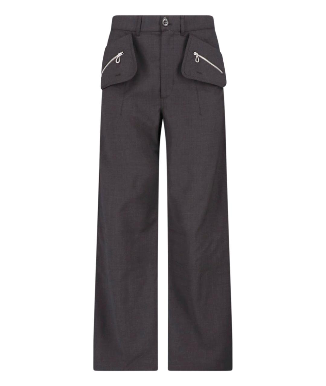 KIKO KOSTADINOV Коричневые шерстяные повседневные брюки, фото 1