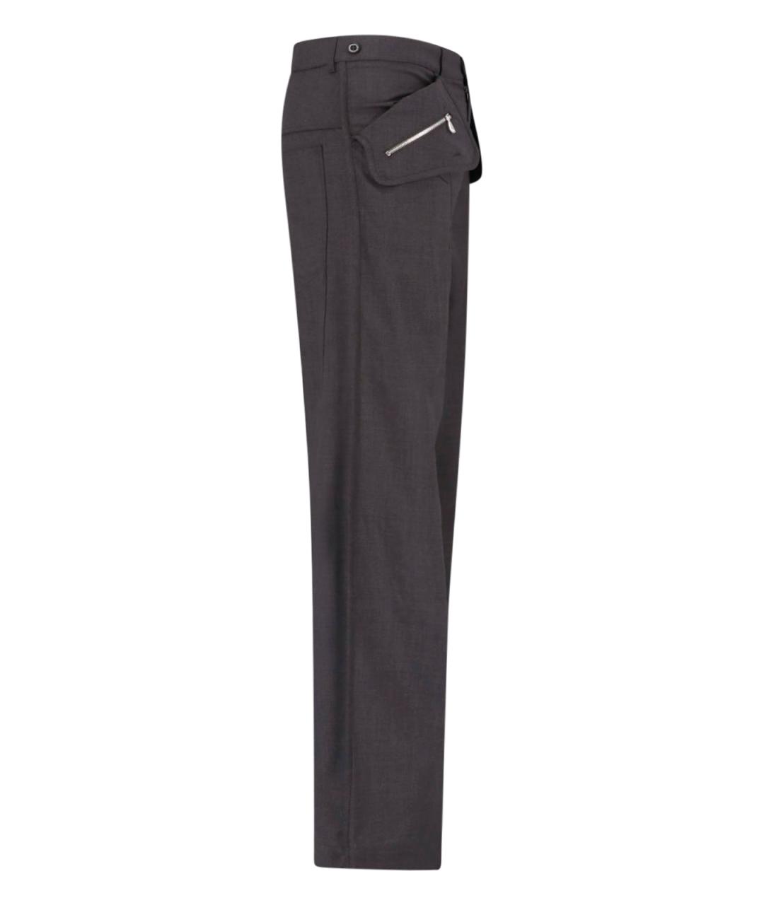 KIKO KOSTADINOV Коричневые шерстяные повседневные брюки, фото 3