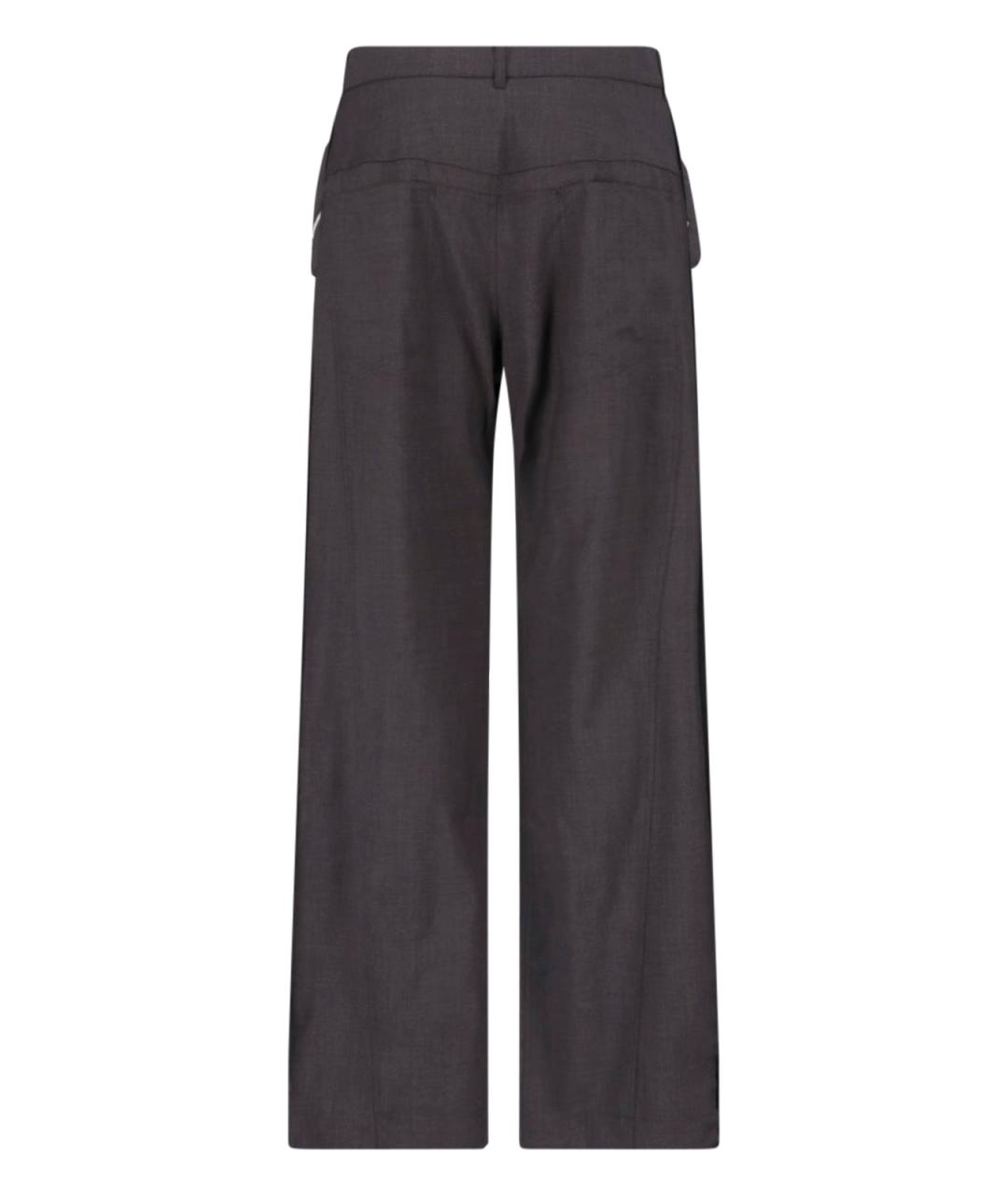 KIKO KOSTADINOV Коричневые шерстяные повседневные брюки, фото 2