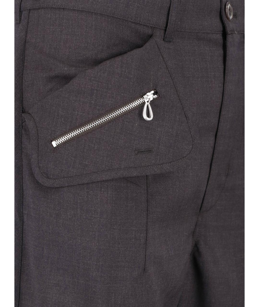 KIKO KOSTADINOV Коричневые шерстяные повседневные брюки, фото 4