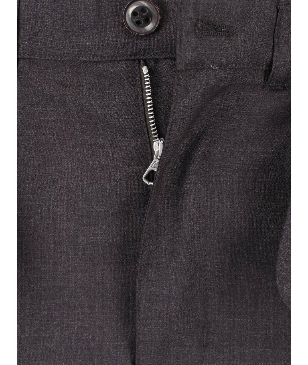 KIKO KOSTADINOV Коричневые шерстяные повседневные брюки, фото 5