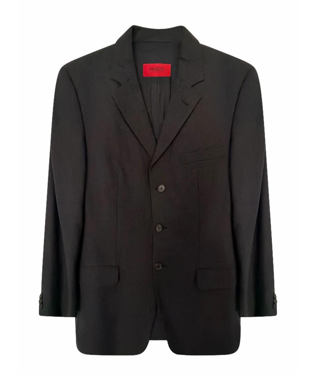 HUGO BOSS Серый шерстяной пиджак, фото 1