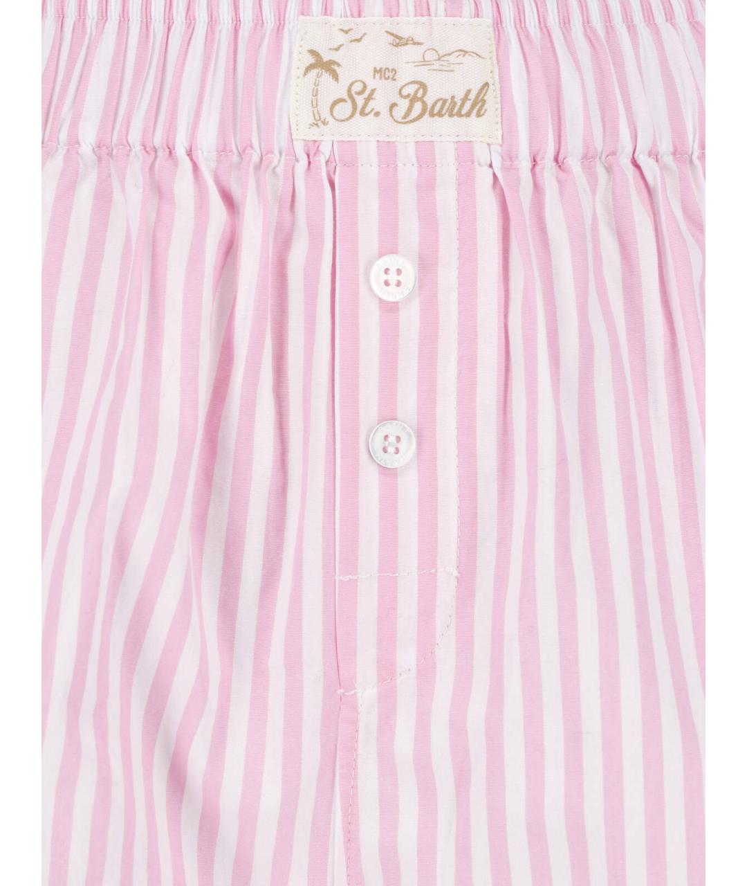 MC2 SAINT BARTH Розовые хлопковые шорты, фото 3