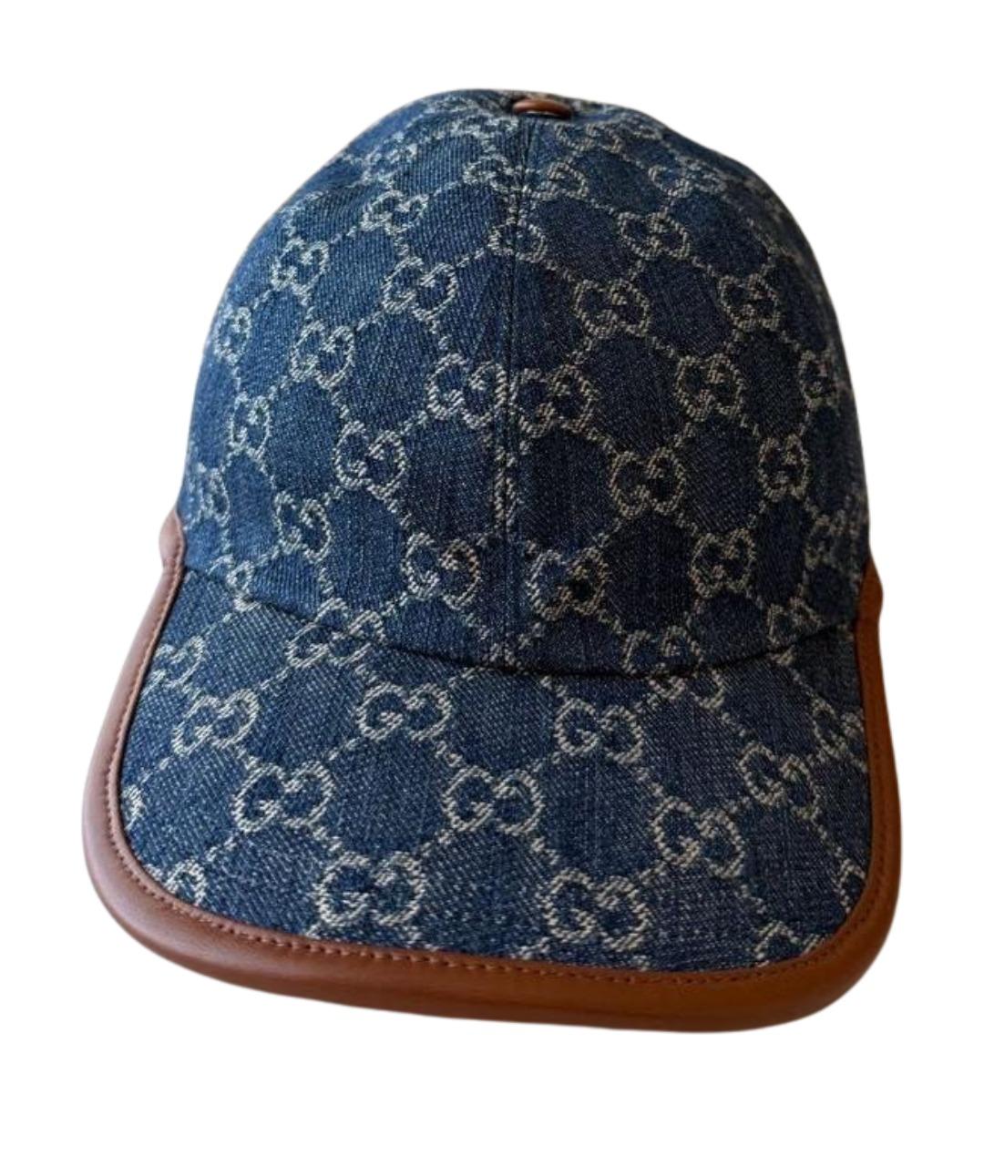 GUCCI Темно-синяя кепка/бейсболка, фото 1